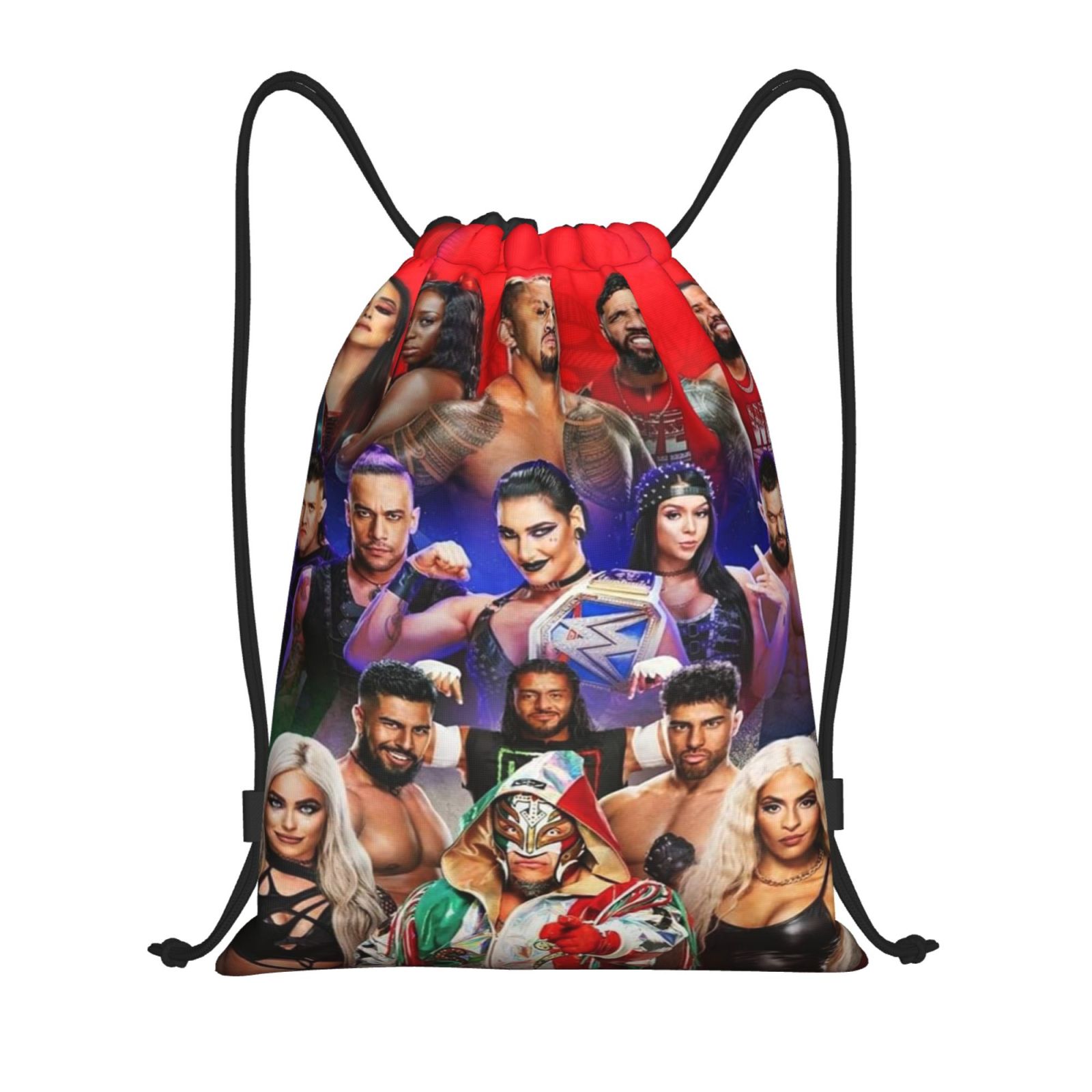Wwe Drawstring Bag Sports Fitness Bag Waterproof Rope Bag For Training Traveling Hiking Gym Sackpack String Bag For Women Men Small